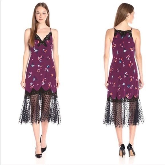 Rebecca Taylor Bellflower Print Slip Dress size 4 - Picture 1 of 8